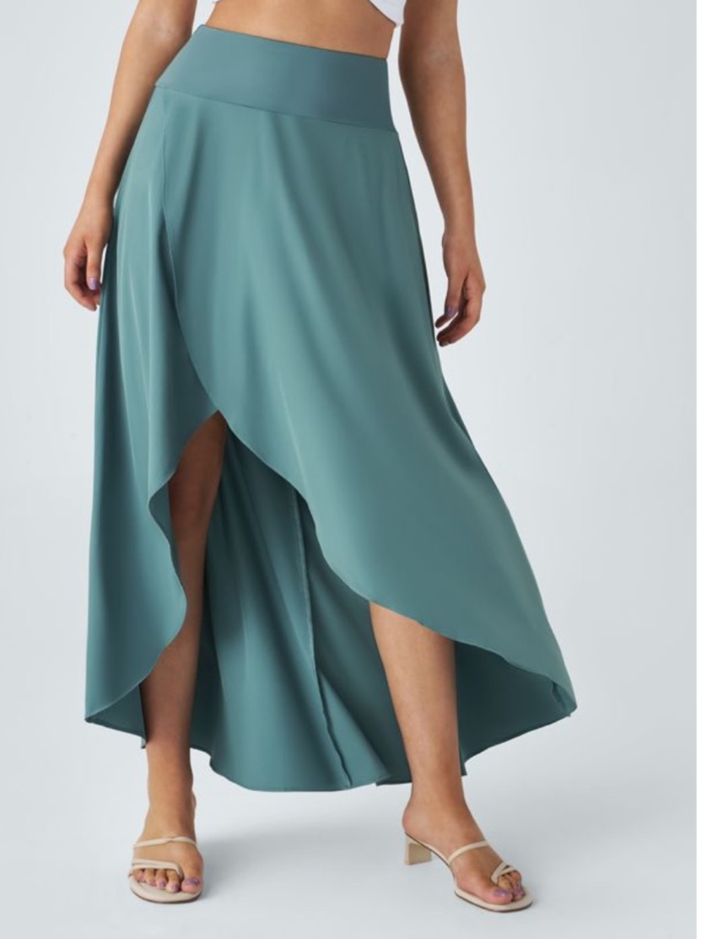 Halara Breezeful™ High Waisted maxi 2-in-1 Casual skirt size Medium stone blue